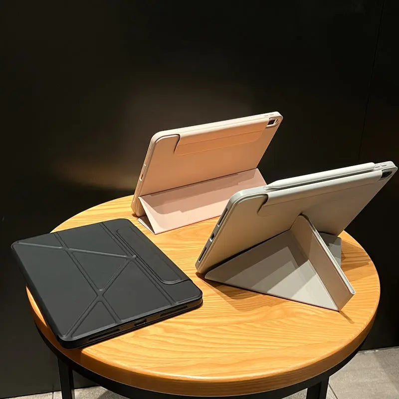 Suitable For Ipad 10 Generation Ring Y Folding Buckle Protective Cover Pro11 Rotating Magnetic Attraction Air5 Two-in-one Split Shell samsegir