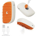 USB Rechargeable Pets Steam Brush Spray Massage Comb Pet Grooming Tools Cat Steam Comb Pet Products samsegir