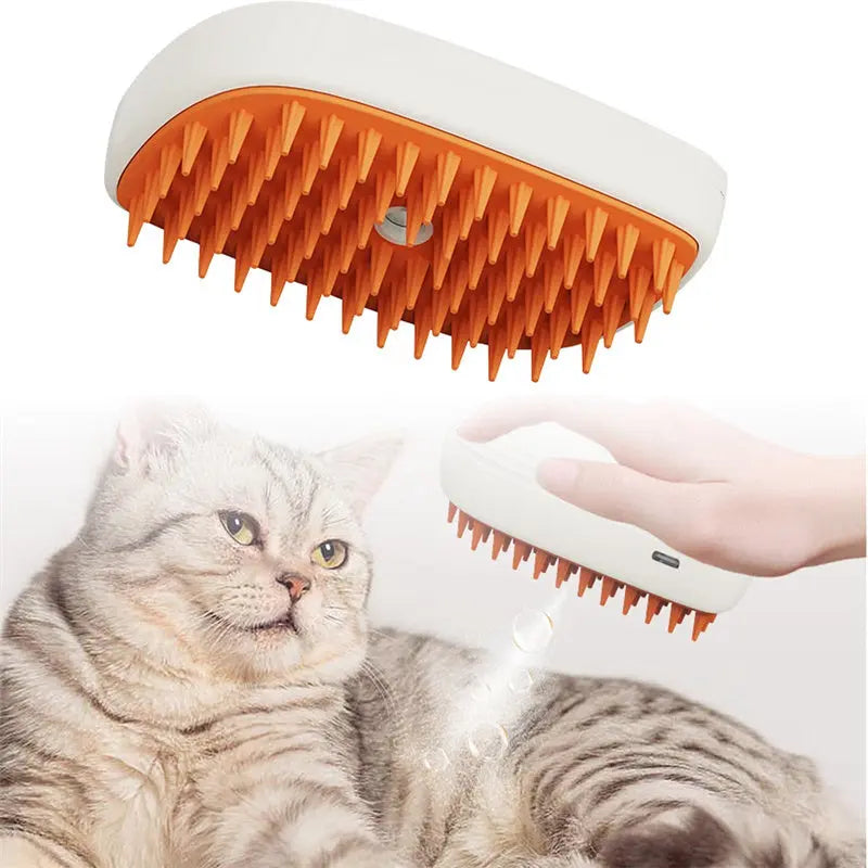 USB Rechargeable Pets Steam Brush Spray Massage Comb Pet Grooming Tools Cat Steam Comb Pet Products samsegir