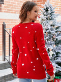 Women's Tops Santa Pullover Sweater Autumn And Winter Letter Embroidery Christmas Red Sweaters Long Sleeve Crew Neck Clothes samsegir