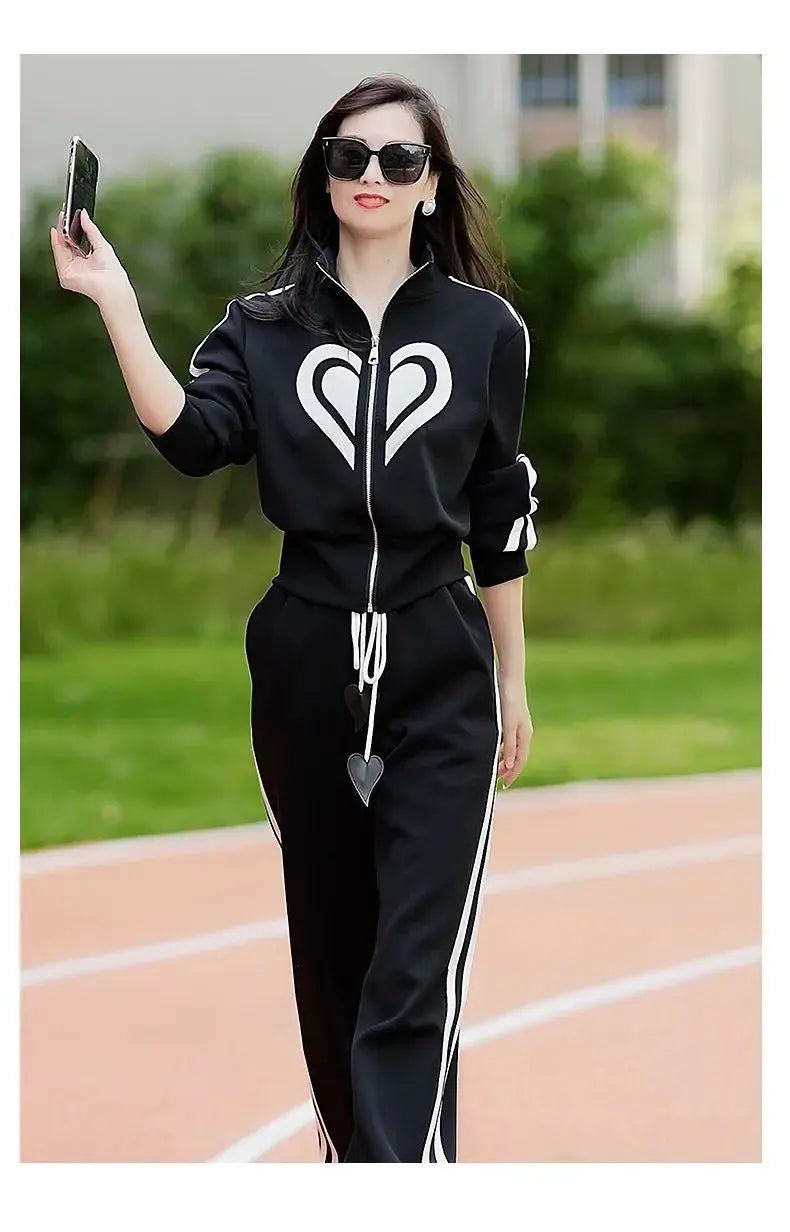 Women's Versatile Casual Printed Sports Suit samsegir